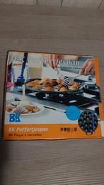 Poffertjespan Gietijzer + Kwast & Spuitfles, Huis en Inrichting, Keuken | Potten en Pannen, Ophalen, Nieuw, Gietijzer, Koekenpan of Braadpan