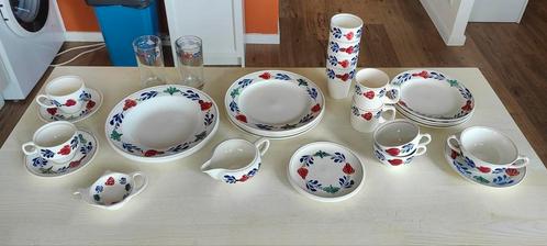 Boerenbont serviesset te koop, Huis en Inrichting, Keuken | Servies, Gebruikt, Overige typen, Boerenbont, Aardewerk, Ophalen