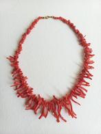 Antieke bloedkoraal ketting, Sieraden, Tassen en Uiterlijk, Kettingen, Ophalen of Verzenden
