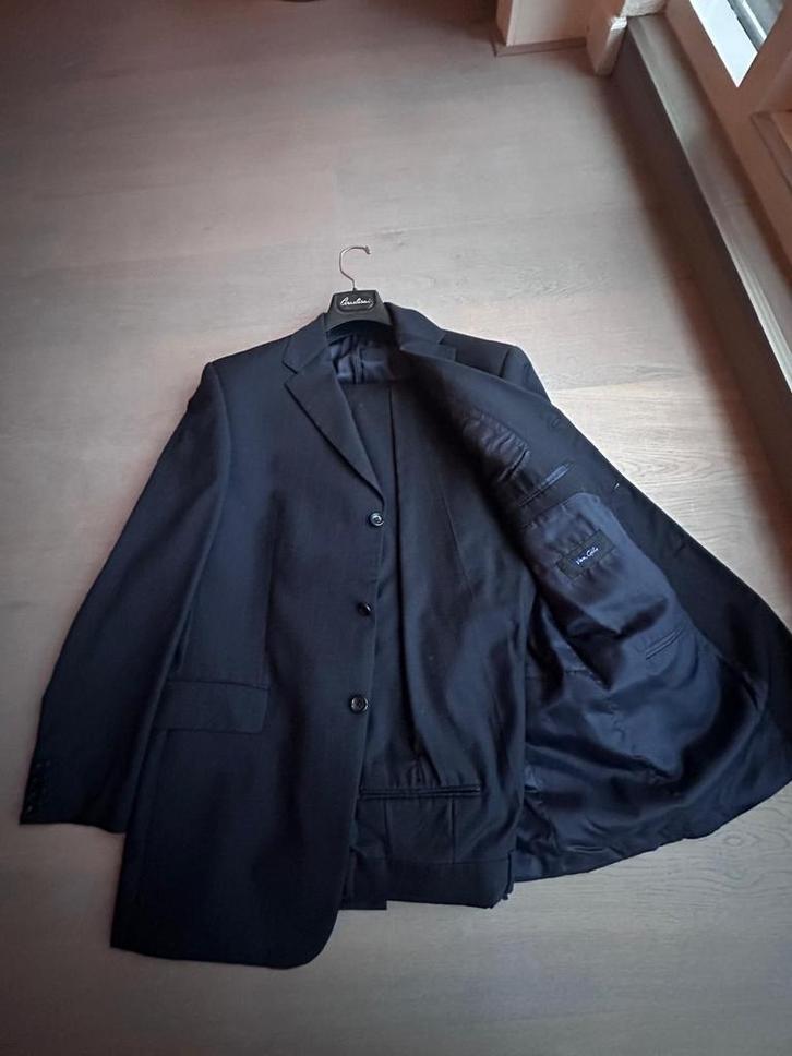 Stijlvol Van Gils Trouwpak, Kleding | Heren, Kostuums en Colberts, Zo goed als nieuw, Overige maten, Zwart, Ophalen of Verzenden