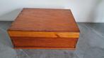 Houten opbergkoffer - schilderskoffer - naaidoos, Antiek en Kunst, Ophalen of Verzenden