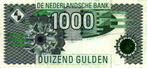 Nederland 1000 Gulden 1994 kieviet UNC, Postzegels en Munten, Los biljet, 1000 gulden, Ophalen of Verzenden