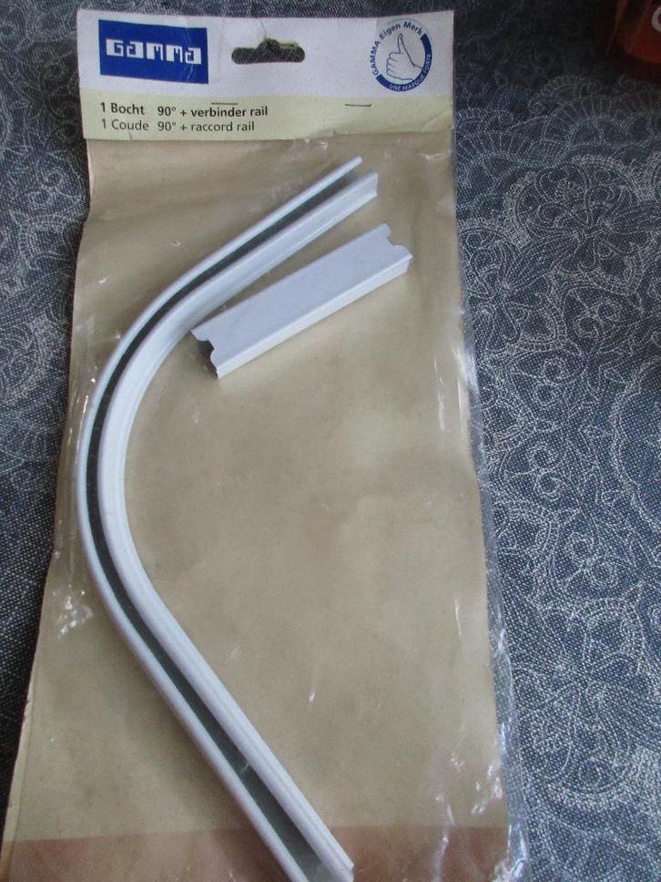 nieuw gordijnrail bocht 90 graden en verbinder rail, Doe-het-zelf en Verbouw, IJzerwaren en Bevestigingsmiddelen, Nieuw, Overige typen