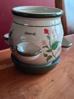 Leuke kruidenpot met 4 vakken bloempot, Rond, Ophalen of Verzenden, Zo goed als nieuw, Balkon