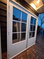 Openslaande tuindeuren dubbel glas deuren terrasdeuren pui, Ophalen, Deurkozijn, Zo goed als nieuw, 150 tot 225 cm