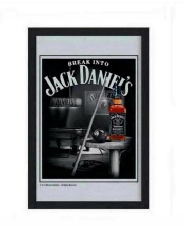 Jack Daniel's Spiegel/Poster met zwarte lijst beschikbaar voor biedingen