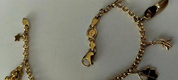 14 karaat gouden bedels armband 585 beschikbaar voor biedingen