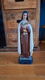 Antieke hol gipsen beeld Sint Theresia,  zie foto's, Antiek en Kunst, Ophalen of Verzenden