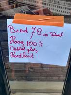 Klapraamjes dubbelglas hardhouten raamen 78 bij 100.5, Doe-het-zelf en Verbouw, Glas en Ramen, Ophalen, Gevelraam of Ruit, Minder dan 80 cm