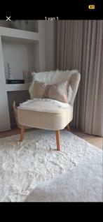 Teddy fauteuil zonder kussen, Gebruikt, Wit, Ophalen of Verzenden, Eén