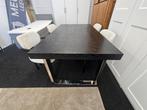 Eettafel - Zwart - Visgraat, Huis en Inrichting, 200 cm of meer, Zo goed als nieuw, Info@homefriesland.nl, Rechthoekig