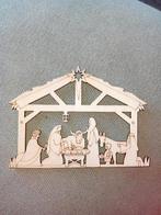 Mini kerststal hout 8 x 7 cm, Diversen, Kerst, Ophalen of Verzenden, Nieuw