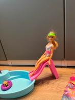 Barbie Zwembad met Accessoires en Poppen, Ophalen of Verzenden, Gebruikt, Barbie