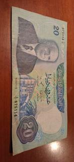 Gebruikt bankbiljet uit Tunesië 20 Dinar van 1983, Postzegels en Munten, Bankbiljetten | Afrika, Ophalen of Verzenden, Los biljet