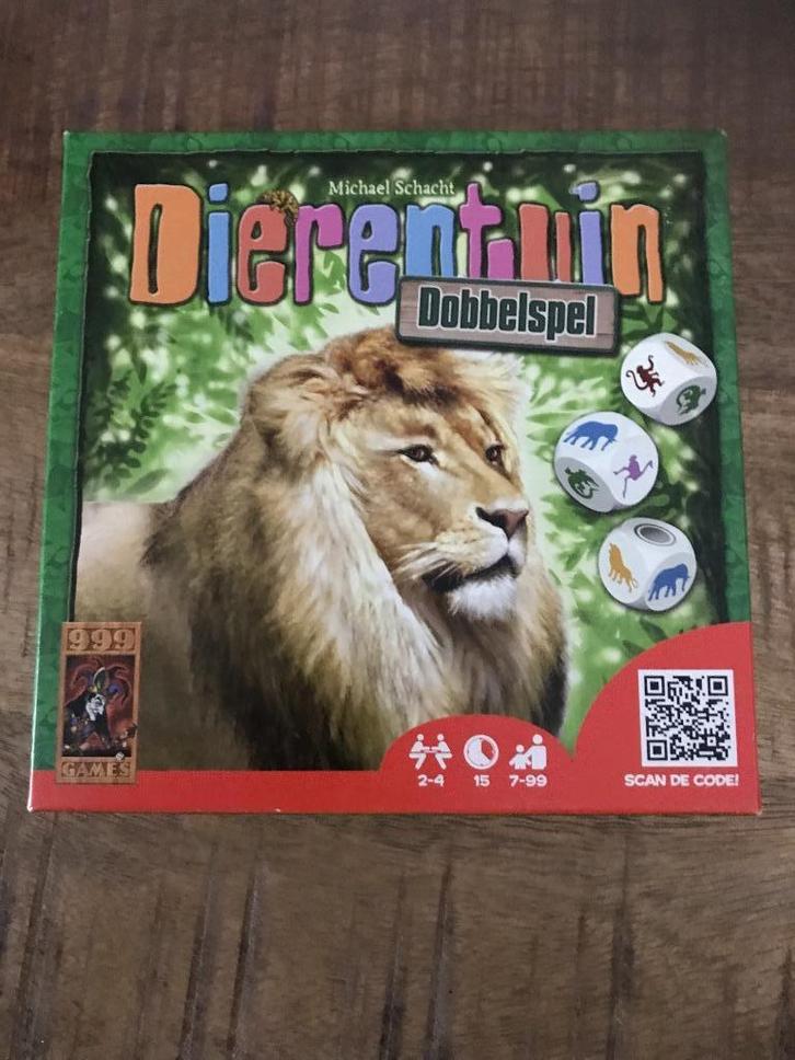 dierentuin dobbelspel (999 games), Hobby en Vrije tijd, Gezelschapsspellen | Overige, Zo goed als nieuw, Een of twee spelers, Drie of vier spelers
