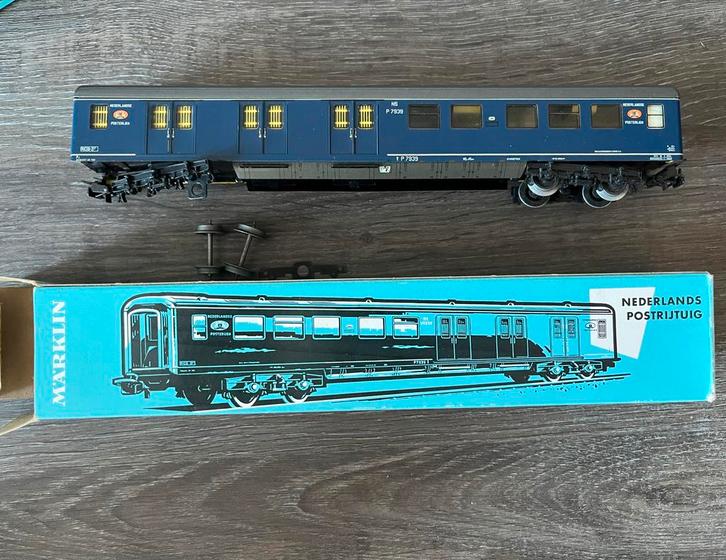 Märklin Postrijtuig NS P 7939 - Zo Goed Als Nieuw!, Hobby en Vrije tijd, Modeltreinen | H0, Zo goed als nieuw, Wagon, Wisselstroom