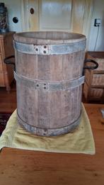 Antieke houten ton met handgrepen, Ophalen