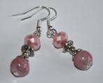 Oorbellen met facetrondellen en gemêleerde roze kralen, Sieraden, Tassen en Uiterlijk, Oorbellen, Overige materialen, Hangers