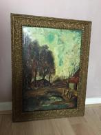 Vintage schilderij gouden lijst, Verzenden