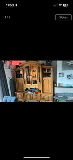 Eiken houten kast, Huis en Inrichting, Kasten | Buffetkasten, Ophalen, Eikenhout, Zo goed als nieuw, 200 cm of meer
