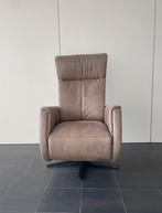 Nette bruine alcantara relax fauteuil / relax stoel, Huis en Inrichting, Fauteuils, Ophalen, Minder dan 75 cm, Nvt, Stof