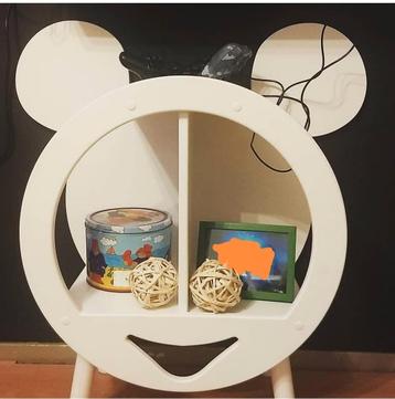Boekenkast Mickey Mouse, 68x59x21,6 cm wit en houtkleu beschikbaar voor biedingen