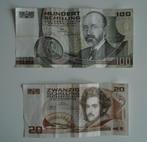 2 oude Bankbiljetten Oostenrijk 100 en 20 schilling, Ophalen of Verzenden, Buitenland, Bankbiljetten