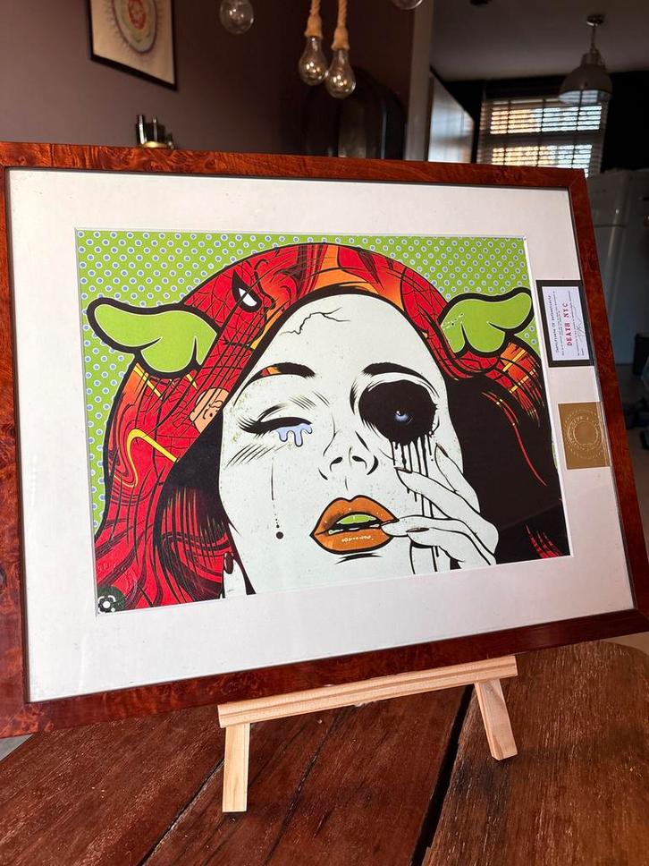 Death NYC Litho - Uniek Kunstwerk, Antiek en Kunst, Kunst | Litho's en Zeefdrukken, Ophalen of Verzenden