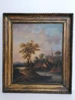 Antiek schilderij op doek, gesigneerd, Antiek en Kunst, Ophalen