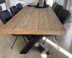 Steigerhouten Custom Made Grote Eettafel 260x105 evt 6 stoel, Ophalen, Gebruikt, Stoer, 100 tot 150 cm