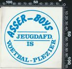 Sticker: Asser Boys - Jeugdafdeling - Is voetbalplezier, Verzamelen, Verzenden, Zo goed als nieuw, Sport