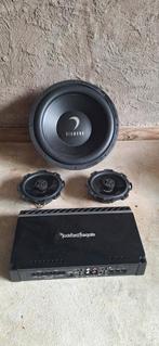 Rockford Fosgate Versterker plus speakers, Diamond subwoofer, Auto diversen, Autospeakers, Ophalen of Verzenden, Zo goed als nieuw