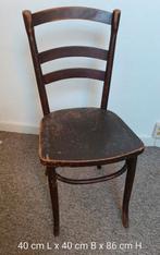 Bistrostoel caféstoel c.1920, Ophalen, Bruin, Hout, Eén