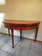 Antiek Biedermeier demi lune/console-tafel notenhout ca.1830, Antiek en Kunst, Antiek | Meubels | Tafels, Ophalen of Verzenden