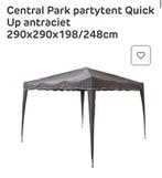 Partytent Central Park antraciet, Ophalen, Opvouwbaar, Partytent, Zo goed als nieuw