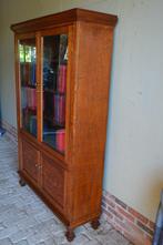 Prachtige antieke eiken houten Art Deco boekenkast, vitrine, Verzenden
