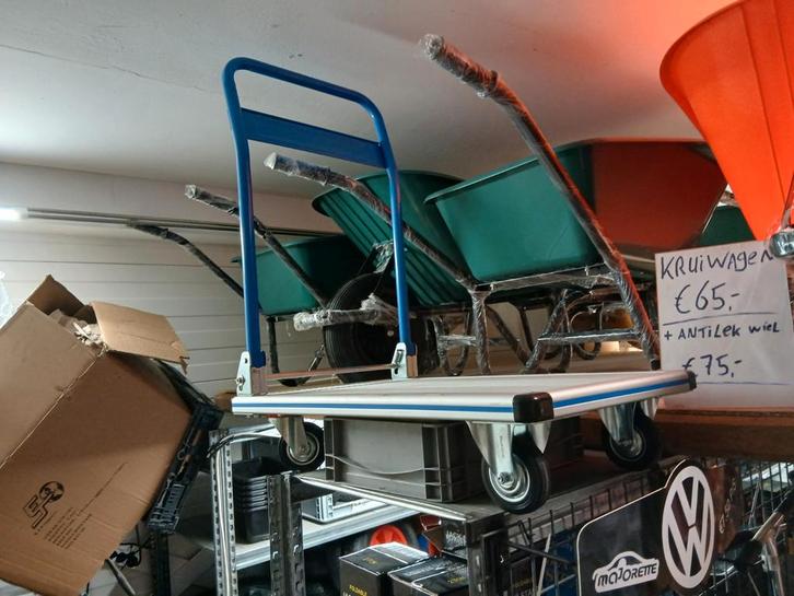 Transportwagen 75x45cm Aluminium Opklapbaar, Diversen, Rommelmarktspullen, Ophalen of Verzenden