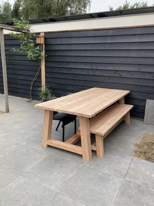 Douglas houten tuintafel terrastafel tuinmeubelen, Tuin en Terras, Tuinsets en Loungesets, Nieuw, Tuinset, Hout, 6 zitplaatsen
