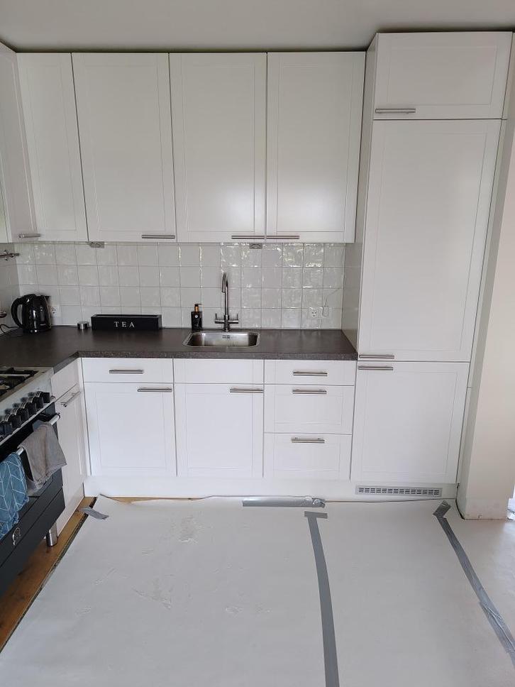 Complete klassieke keuken, Huis en Inrichting, Keuken | Complete keukens, Zo goed als nieuw, Hoekkeuken, Wit, Kunststof, Ophalen