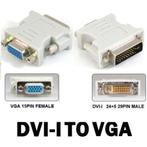 DVI-I 24+5 pins naar VGA Adapter - WIT *** NIEUW IN SEAL ***, Ophalen of Verzenden, Nieuw