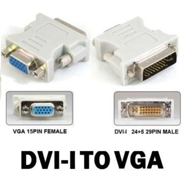 DVI-I 24+5 pins naar VGA Adapter - WIT *** NIEUW IN SEAL *** beschikbaar voor biedingen