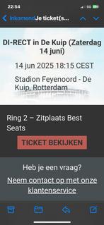 Tickets Direct 14 juni a.s., Tickets en Kaartjes, Twee personen, Juni