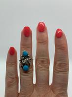 V291 Prachtige zilveren Navajo ring maat 16,25, Ophalen of Verzenden, Kleiner dan 17, X, Met edelsteen