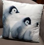 Kussen met Pinguins / Woonkussen / Sierkussen, Verzenden, Nieuw, Wit, Vierkant