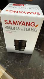 Samyang 35mm T1.5 MK2 Sony FE - Nieuw in doos, Ophalen of Verzenden, Nieuw, Standaardlens
