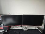 Dubbele AOC 24" monitor setup met gasveer beugel, Computers en Software, Monitoren, VGA, Gebruikt, AOC, 24 inch