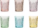 Libbey Hobstar set van 6 glazen in prachtige kleuren, Glas of Glazen, Nieuw, Ophalen of Verzenden, Glas