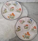 2 wild flower fondueborden, Huis en Inrichting, Keuken | Servies, Keramiek, Ophalen of Verzenden, Zo goed als nieuw, Bord(en)