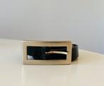 Agnes b - black leather belt - 70cm, Ophalen of Verzenden, Zo goed als nieuw, Zwart