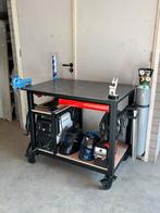 Lastafel met lasapparaat en gereedschap, Doe-het-zelf en Verbouw, Ophalen of Verzenden, Nieuw, 150 tot 250 ampère, Tig